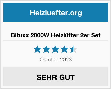 Bituxx 2000W Heizlüfter 2er Set Test