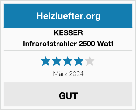 KESSER Infrarotstrahler 2500 Watt Test