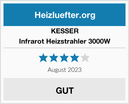 KESSER Infrarot Heizstrahler 3000W Test